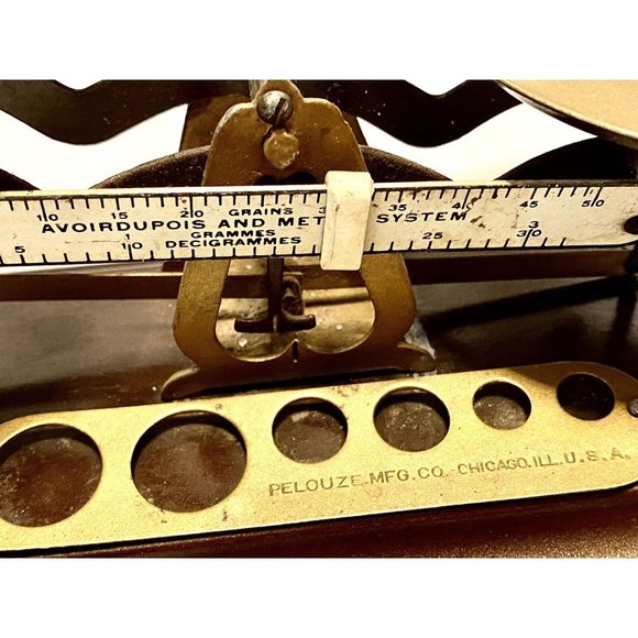 Antique Avoirdupois and Metric System Scale Pelouze Manufacturing Chicago USA - Picture 8 of 8